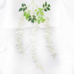 Sampai7an PBP102 / Tanaman Hias Bunga Daun Wisteria Model Rambat Juntai Dekorasi Ruangan Cafe Tamu Hanging Flower Plastik Hiasan Pajangan Dinding Ornamen Artificial / COD