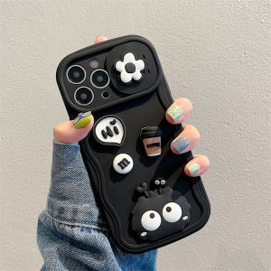 CrashStar 3D Briquettes Cute Slide Camera Protection Soft Silicone Phone Case For iPhone 16 15 14 Pro Max 13 12 11 Pro Max Fashion Shockproof Phone Casing Cover With Full Cover Lens Camera Protection