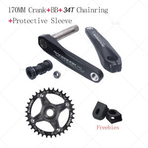 BYCON Bicycle Crankset for MTB 170mm Length 36-42T Narrow Wide Chainrings Hollowtech Alloy Crank with BB