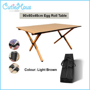 Cutiehaus 90CM/120CM Carbon Steel Alloy Table Outdoor Ultra Light Camping Equipment Folding Dining Table Meja Aloi Keluli Karbon Luaran Peralatan Perkhemahan Meja Makan Lipat