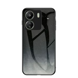 Case For Xiaomi Mi Poco C65 PocoC65 C 65 4G 2023 Painted Tempered Glass Phone Casing Starry Sky Hard Back Cover Soft TPU Edge Anti Scratch Comfortable Slim