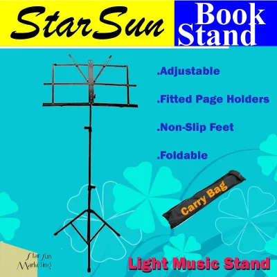 StarSun MS001 Folding Music Stand / Sheet Music Stand with Carry Bag