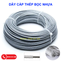DÂY CÁP THÉP BỌC NHỰA, CÁP LỤA BỌC NHỰA, CÁP MẠ KẼM BỌC NHỰA PVC PHI 3mm, 4mm, 5mm, 6mm, 8mm, 10mm, 12mm - Phi 20mm. 