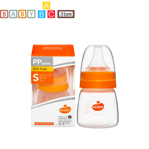 Bình Sữa Wesser Cổ Hẹp Nhựa PP Bình Sữa Cho Bé Sơ Sinh Dung Tích- 60ml - 140ml - 250ml Cổ Hẹp Công Nghệ Korea