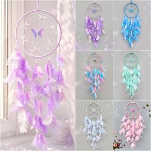 NOONOOR Handmade Butterfly Dream Catcher Home Decoration Wall Hanging Oranments Butterfly Wind Chime Creative Creative Gifts Room Hanging Decor Home