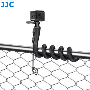 JJC Magnetic Phone Fence Mount Holder for iPhone 16 15 14 13 12 Series for Gopro Hero 13 12 11 DJI AKASO Insta360 Action CameraFlexible Phone Stand to Chain Link for Baseball Football Tennis Recording