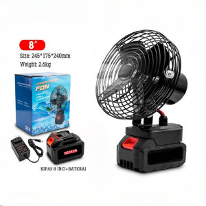 8 Inch Fan Portable Baterai Kipas Portable Cordless Kipas Berkemah kipas emergency Mini Fan Socket Camping Lithium Bateri Kipa