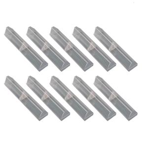 10 Pcs Pen Storage Container Triangular Single Pen Case Plastic Pen Boxes Empty Bulk Case Collection Set for School