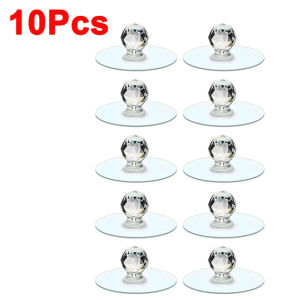 10/2Pcs Punch-free Drawer Knobs Self-Adhesive Kitchen Cabinet Handle Furniture Cupboard Dresser Window Door Push Pull Handles