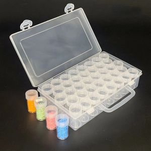 DEGRAD 24/30/38/48/60/80ขวด ภาชนะจัดเก็บภาพวาดด้วยเม็ดเพชร กลมกลมๆ พลาสติกทำจากพลาสติก กล่องเก็บเครื่องมือหัตถกรรม ใช้ซ้ำได้ ดีไอวาย กล่องจัดระเบียบเครื่องประดับ ศิลปะบนเล็บ