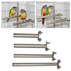 FANGAN 15-30เมตรค่ะ เกาะนกแก้วสแตนเลส เส้นผ่าศูนย์กลาง1.9ซม. เครื่องบดฟันปลอดภัย ตัวยึดของเล่นนก ไม้สำหรับพักผ่อน ทนต่อการกัด ฉากยึดสำหรับปีนนก นกแก้วในสวน
