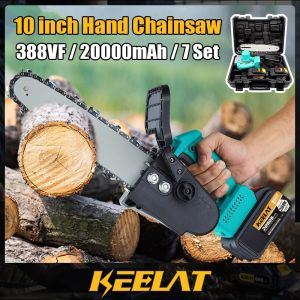 KEELAT KEC001 6/12 inch Mini Chainsaw Cordless Portable Wood Cutter Rechargeable Battery Power Tools Carpenter