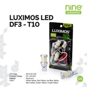 LUXIMOS Lampu Senja Sein 2 Mode T10 12V DC Super Terang Motor 42 Titik Mata DF3 - NINE AUTOSERIES