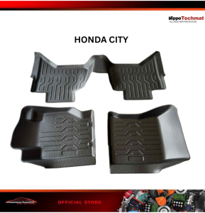 Honda City 2024 Hippo Techmat Basic Deep Dish Floor Matting TPV Waterproof 2 Rows