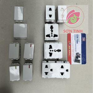 Ổ cắm đôi đơn đa năng 3 chấu Âm Tường MPE A6UES2 A6UESMV A6UESM2 A6US A6USV