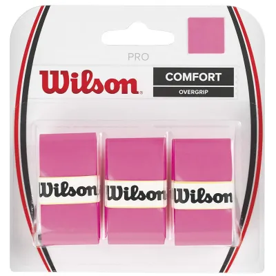 Wilson Pro Overgrip Tennis Squash Badminton (3 Overgrips Per Pack)