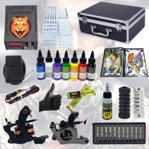 Combo Bộ va li 2 máy xăm kèm 7 mầu xăm đầy đủ phụ kiện mẫu D2