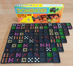 🏅Kids learning🏅 โดมิโน่ Domino ขนาดมาตรฐาน4.2x2.2cm จำนวน 28กับ 55 ชิ้น