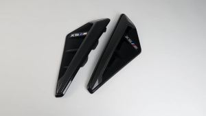 Cornerr Carbon Fiber Exterior Side Air Vent Intake Protection Side Fender Vent Cover Trim Accessories For BMW X5 G05 X5M F95 2019-2023 Q9Z6P