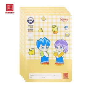 Lốc 5 quyển vở 4 ô ly 120 trang Hồng Hà School Nuna 0605