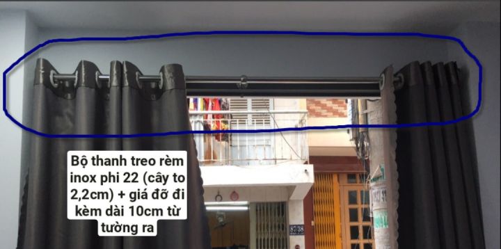 Thanh Treo Rèm Cửa Dài 4m Bằng Inox Cây Phi 22 | Lazada.vn