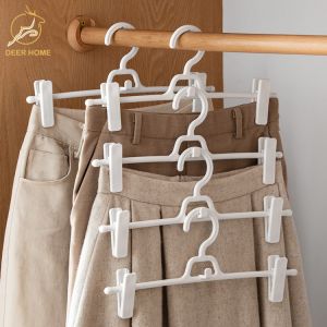 Dear Home ไม้แขวนกางเกง ไม้แขวนเสื้อมีหนีบ ไม้แขวนหนีบเสื้อ ไม้แขวนสามารถแขวนต่อกันได้ประหยัดพื้นที่