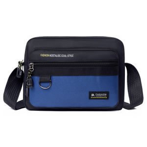 QNQN 【COD】กระเป๋าสะพายข้างผ้าอ็อกซ์ฟอร์ดแบบลำลองสำหรับผู้ชาย กระเป๋าสะพายข้างแบบสะพายข้าง กันน้ำ สำหรับธุรกิจ กระเป๋าขนาดเล็ก กระเป๋าสะพายข้างแบบลำลองสำหรับผู้ชาย