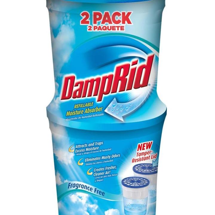 DampRid Refillable Moisture Absorber Fragrance Free - FG60 (Twin Pack)- Damp Rid (Product From USA)