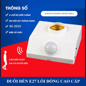 Đui đèn cảm ứng chuyển động E27 LOẠI NÚT GẠT