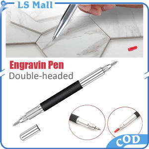 Engraving Pen Portable Alloy Double-Headed Tip Scriber Pen Marking Engraving Tools Glass Ceramic MarkerCarbide Tip Scriber