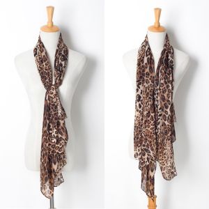 GTRBFDS 8 Colors Lady Soft Wrap Long Chiffon Scarf Butterfly Shawl Silk Flower Print