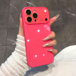 Instantly Change 17 Glossy Tempered Glass Phone Case For iPhone 17 16 15 14 13 Pro Max Camera Protection Shockproof Armor Cover