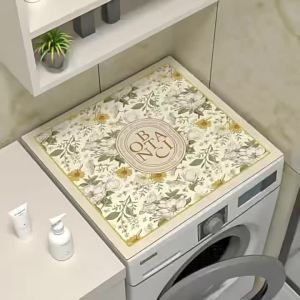 Front Load Washer Top Mat Waterproof Dustproof French Style Fridge Nightstand Protector