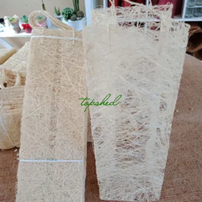 Abaca bag 4x4x12 wine bag sinamay bag 4x12