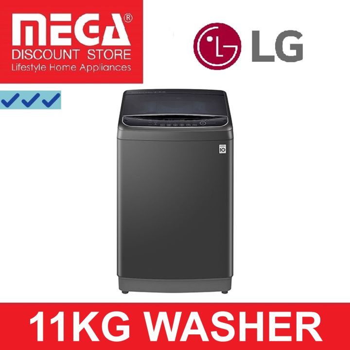 LG TH2111SSAB 11KG TOP LOAD WASHER (3 TICKS) + FREE DETERGENT SHEET BY