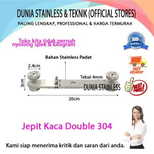 Jepit kaca double 304