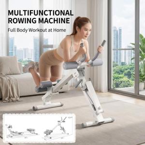 Foldable Ab Machine Multifunctional 4-in-1 Adjustable Ab Trainer for Home Gym Full-Body Core Workout Equipment