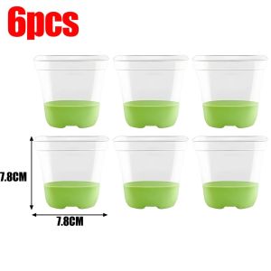 30Pcs Transparent Plant Grow Pots Silicone Vegetable Seedling Cup Reusable Tomato Flower Potted Basket Garden Nursery Supplies