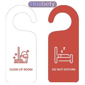 Heabety Không làm phiền cửa dấu hiệu treo cửa hàng Mặt dây chuyền phòng làm sạch thẻ cửa hai mặt cho Câu Lạc Bộ quán cà phê khách sạn