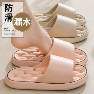 [Candy style] 2025 new leakage quick-drying indoor bathroom slippers womens summer home bath non-slip couple cool slippers men