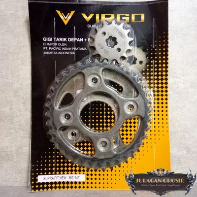 GIR DEPAN BELAKANG SUPRA FIT NEW 36T/14T GEAR SET DEPAN BELAKANG SUPRA FIT NEW 36T/14T VIRGO