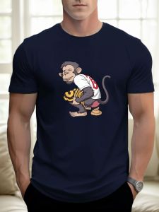 T Shirt For Men Monkey Toilet 100% Cotton Graphic Printing Summer Round Neck T-Shirt Casual Breathable Street Style Daily Top