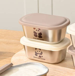 ถ้วยมีฝาซอสเครื่องปรุงอาหารการ์ตูนเหล็กสแตนเลสขนาดเล็กช่องใส่ซอสกันรั่วสำหรับเก็บซอสมะเขือเทศสลัดอุปกรณ์เครื่องครัวในบ้านปรุงรส