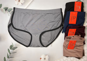 กางเกงชั้นในสตรี 518# กระบวนการเย็บชายที่เป็นเอกลักษณ์ใช้เทคโนโลยีสิ่งทอที่เป็นเอกลักษณ์ ผ้าผสมสแปนเด็กซ์และผ้าฝ้ายทำให้เนื้อผ้าอ่อนนุ่ม สวมใส่สบาย และกระชับพอดีตัว