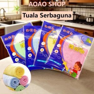 GOOD MOOD BEAUTY Non-Stick Oil Dishwashing Cloth Absorbent Washable Kitchen Rag Thickened Bamboo Charcoal Fiber Cloth for Home Kitchen