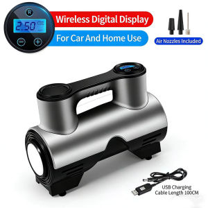 Car Bicycle Pump Wireless Air Pump Tyre Pump Pressure Detection For Car Electric Air Compressor Inflator Portable