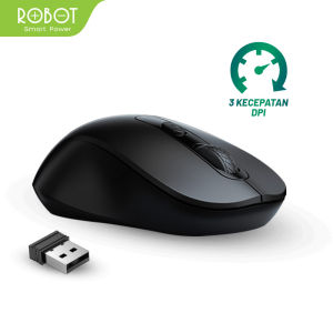 Mouse Wireless ROBOT M206 2.4GHz Optical 1600DPI Garansi 1 Tahun