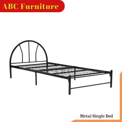 Metal Single Bed Frame / Black Metal Bed Frame / Bedroom Furniture / Katil Single / Katil Besi Single / Katil Bujang