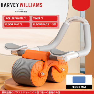 【Ready Stock】 Multi-Functional Professional Elbow Support Rebound Assistance Abs Muscle Roller Wheel Automatic Mutes Abdominal Training Exerciser Core Workout Fitness Equipment Female Male Abdo Gym 腹肌訓練器