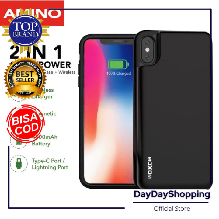 Iphone X Power Case External Battery Wireless Charging Magnetic